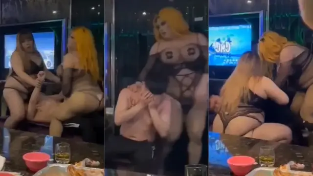 最難忘的生日！長沙小夥慶生 兄弟找了兩個巨乳肥臀的極品 KTV裡雙飛性福死了