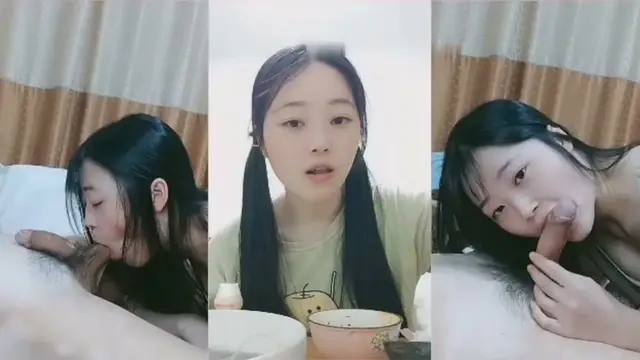 學校約會來的妹妹在家吃完飯，調教好好性愛